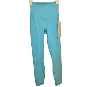 Lululemon Align High Rise 25” Pant with Pockets in Cyan Blue, Size 0